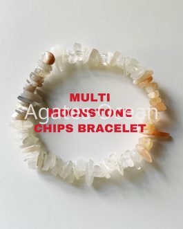 Multi Moonstone Chips Bracelet