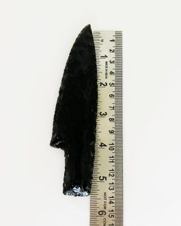 5 Inch Black Obsidian Knife