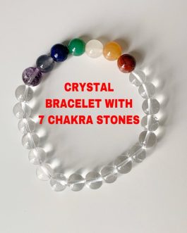 Crystal  Bracelet With 7 Chakra Stones