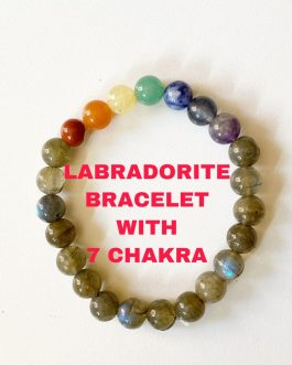 Labradorite Bracelet With 7 Chakra Stones