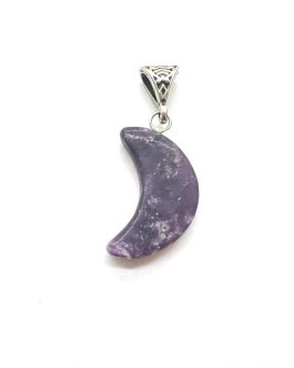 Lepidolite Moon  Pendant