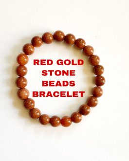 Red Gold Stone Beads Bracelet