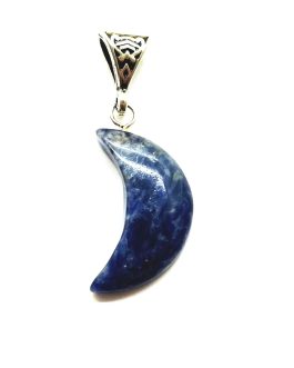 Sodalite Moon Pendant